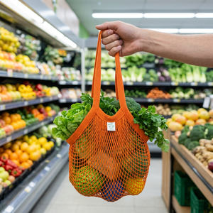 Bulk Mesh <b>Bag</b> Manufacturer Custom Printed Reusable <b>Net</b> <b>Bags</b> for Business Packaging - Product Image 1