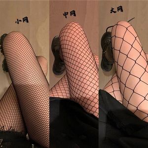 Mu Ruan Black Fishnet Stockings Knee High Transparent Women's Summer Mesh Socks Solid Color Polyester Fiber Quick Drying - Product Image 2