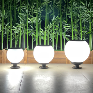 높은 밝기 야외 정원 현대 풍경 포스트 조명 방수 무선 게이트 장식 광장 Led 태양 기둥 램프 - Product Image 1