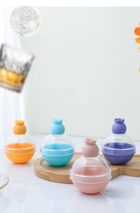 Moule à glaçons rond en silicone sans couture de 2,5 pouces pour la cuisine, facile à utiliser, indispensable pour les boissons fraîches - Product Image 5