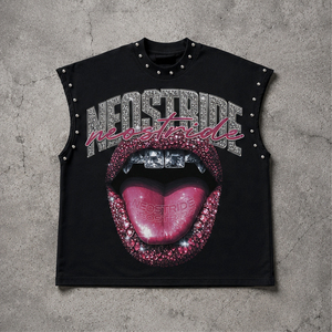 T-Shirt Grafica alla Moda Senza Maniche con Strass Personalizzati, Magliette da Uomo di Alta Qualità, Fornitore all'Ingrosso di <span class=keywords><strong>Abbigliamento</strong></span> - Product Image 3
