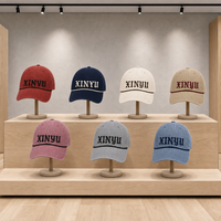 Casquette de baseball 6 panneaux en sergé 100% coton, couleur basique, à rayures, avec broderie gothique, visière courbée, style streetwear décontracté, pour l'extérieur