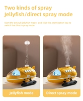 Nouveau diffuseur d'arômes sous-marin 250 ml 2026, diffuseur à anneaux de fumée, humidificateur ultrasonique à brouillard méduse pour huiles essentielles avec lumière LED
