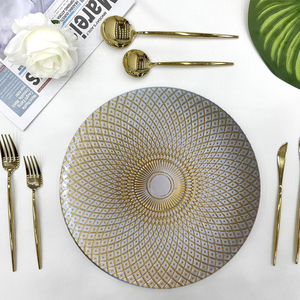 Nouvelles assiettes rondes en verre transparent, plateaux de service en verre, vente en gros pour la maison et la cuisine - Product Image 3
