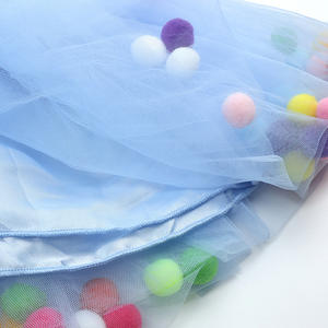 HANO Baby <span class=keywords><strong>Tutu</strong></span> Falda Niños pequeños Niñas Tank Dress Falda de tul <span class=keywords><strong>con</strong></span> <span class=keywords><strong>pompones</strong></span> Infants Cute Dress Mini Falda <span class=keywords><strong>con</strong></span> algunos Pom RTS - Product Image 4