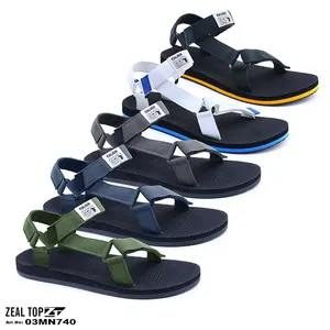 Summer China Factory Wholesale Custom Logo New Model Design Men's Beach Shoes Webbing EVA Slipper Sandals For Men