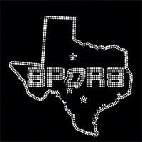 Motifs de transfert en cristal Coyote Bling 2026 pour T-shirts, logo d'équipe de basketball, décalcomanies thermocollantes San Antonio, appliques et patchs
