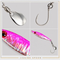 Major Craft Bomber Printed 60g Kingfish Jig Spinner Lure Live Bait Silver UV Stainless Steel Hooks BMSPIN-60 # 5 River & Lake 15g