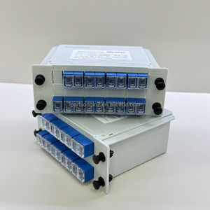 ตัวแยกสัญญาณไฟเบอร์ออปติกแบบ SC สำหรับใส่ในตลับแบบ Carrier Grade 1x16 โมดูลตัวแยกสัญญาณแบบเสียบปลั๊กสำหรับ FTTH - Product Image 1