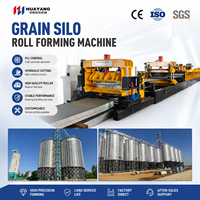 Machine automatique de formage à froid pour silo à grains, ligne de production de conteneurs de stockage en acier avec découpe hydraulique et système de contrôle PLC