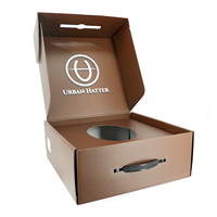Caja de Envío para Sombreros de Cartón Corrugado Ecológica de Alta Calidad con Asa para Marcas de Moda