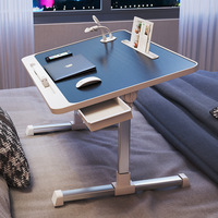 Table pliante réglable et durable pour lit, bureau d'étude à domicile, bureau d'ordinateur simple pour chambre, fenêtre, dortoir, gain de place pour étudiant