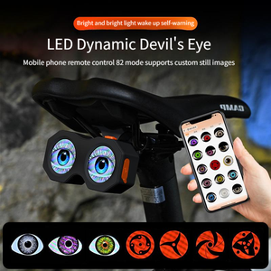 Luz Trasera <span class=keywords><strong>de</strong></span> Bicicleta con Animación Personalizada Ojo <span class=keywords><strong>de</strong></span> <span class=keywords><strong>Demonio</strong></span>, Luz Trasera para Bicicleta <span class=keywords><strong>de</strong></span> Montaña, Equipo <span class=keywords><strong>de</strong></span> Ciclismo <span class=keywords><strong>de</strong></span> Carretera, Luz <span class=keywords><strong>de</strong></span> Advertencia - Product Image 3