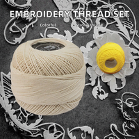 Fil à broder 20g N° 8 24 pièces 100% polyester teinté à motifs haute ténacité écologique ZXHD pour la couture, le crochet et l'artisanat