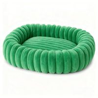 Lit pour chien orthopédique de luxe moderne personnalisé, en mousse à mémoire de forme, forme donut, durable, amovible, lavable, imperméable
