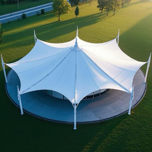 Cao cấp tùy chỉnh ngoài trời độ bền kéo màng cấu trúc pvdf/PTFE kiến trúc dù để che nắng tán cho khách sạn và công viên - Product Image 2