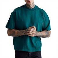 T-shirt Homme Vert Uni 100% Coton Manches Courtes Col Rond Coupe Décontractée Écologique Respirant Séchage Rapide