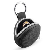 Mini pochette porte-clés, trousse de toilette, pochette à monnaie circulaire, organisateur de bijoux, étui portable pour écouteurs, étui de rangement, breloque de sac