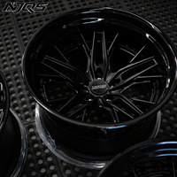 Jantes forgées NJQS OEM personnalisées en fibre de carbone 18-24 pouces pour BMW Audi S6/Ford Mustang, pièces décoratives de couleur structurée