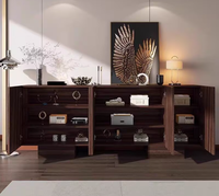 Buffet d'entrée en bois massif de luxe léger chinois, meuble de rangement mural durable pour salle à manger et salon, mobilier classique pour la maison