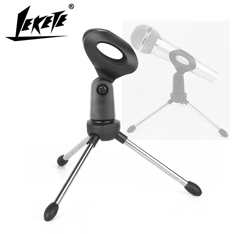 LEKETE LKT-001 Mini Portable Table Tops Microphone Tripod Mic Stand Desktop Adjustable Microphones Tripods Holder