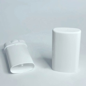 Offre Spéciale – Emballage de déodorant en stick ovale blanc en PP, tube plat pour crème solaire 75g avec capuchon coulissant - Product Image 4