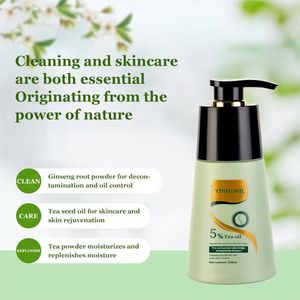 <span class=keywords><strong>Gel</strong></span> Nettoyant <span class=keywords><strong>et</strong></span> Soin Tout-en-Un avec 5% d'Huile de Thé - Purifie, Nourrit, Hydrate, Formule Ginseng & Huile de Thé pour une Peau Équilibrée - Product Image 3