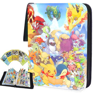Para <span class=keywords><strong>Pokemon</strong></span> Card Bag Estilo de dibujos animados Card Storage Book Cartera corta con cierre de cremallera para Pokémon Game Card Collection - Product Image 1