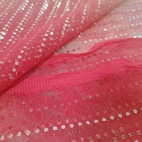 Tissu élégant de tulle de maille de polyester d'artisanat avec le produit élégant de tissu de dentelle d'estampage de sequin