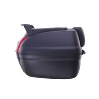 Boîte à bagages arrière portable pour moto avec dossier