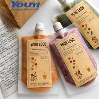 Pochettes transparentes à bec verseur, sacs en plastique autoportants, sacs pour jus liquides, pochettes pour boissons avec bec verseur, sacs d'emballage congelables