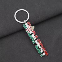 Porte-clés personnalisé en forme de LOVE, design emblématique de Las Vegas, en alliage de zinc émaillé avec anneau en argent, pour cadeaux souvenirs