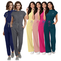 Ensembles de gommage chirurgical à soutien personnalisé combinaison extensible col montant médecins infirmières toiletteurs pour animaux de compagnie hôpitaux médicaux Spas uniforme