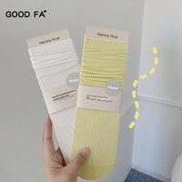 Chaussettes fines mi-mollet GOODFA pour femmes, en modal Lenzing, douces et lisses, jacquard, sans couture, pour l'été