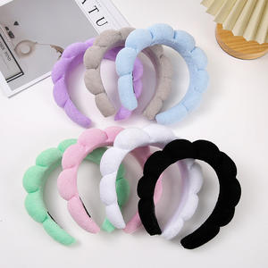 Ensemble de 3 bandeaux pour cheveux Mauri Twisted Bubble faits à la main, design géométrique, antidérapants, pour le lavage du visage, le maquillage et le spa, pour femmes - Product Image 2