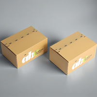 Boîte d'expédition auto-élevante en papier kraft imprimé, étanche, pour cadeaux, vente en gros pour petites entreprises, emballage personnalisé en carton pour envoi postal