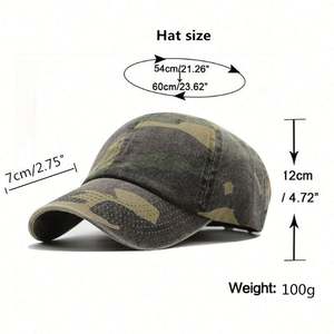 Casquette de sport imprimée camouflage colorée à 6 panneaux pour femmes et hommes - Product Image 3