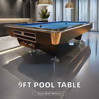 Table de billard de style moderne à 9 boules American Standard de 8 pieds et 9 pieds avec ardoises de billard et de billard à retour automatique à vendre