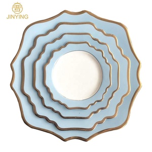 azul cielo para el hogar de la cena el mercado de dubai barato de cena de porcelana placa boda cargador plato para <span class=keywords><strong>restaurante</strong></span> - Product Image 1