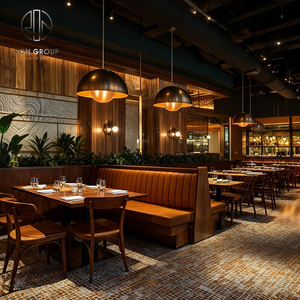 Muebles <span class=keywords><strong>de</strong></span> Restaurante Modernos y Personalizados <span class=keywords><strong>de</strong></span> Ron Group, Asientos <span class=keywords><strong>de</strong></span> Cuero en Forma <span class=keywords><strong>de</strong></span> Cabina, Juego <span class=keywords><strong>de</strong></span> Mesa y Sillas Cuadradas <span class=keywords><strong>de</strong></span> Madera - Product Image 3