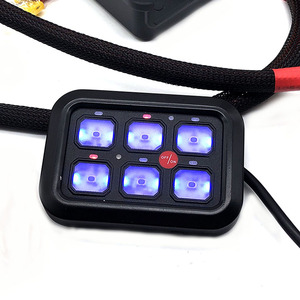 DC 6Gang Automotive Light ON OFF Caja de panel de control de circuito Interruptor basculante de 12V - Product Image 2