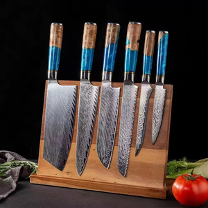 High Quality Custom 7 Pcs Damascus Steel Fixed <b>Sharp</b> Blade Forging Professional Messer <b>Set</b> Kitchen <b>Knife</b> <b>Set</b> - Product Image 1