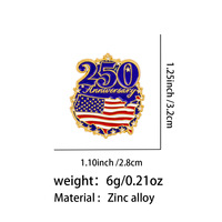 Badges Aigle Nuancé et Statue de la Liberté Drapeau Américain – Vente en Gros Épingles de Revers en Émail Souple 250e Anniversaire des États-Unis