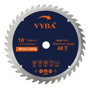 Disco de sierra circular para cortar madera de acero Mn 65 de 255x40T, soldado por láser, prensado en caliente, OEM - Product Image 1