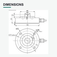 Sensor de Celda de Carga Analógica HCE GZLC de Ultra Baja Resistencia a la Compresión con 0.2% de Precisión y Montaje por Orificio Roscado para Pesaje en Tanques