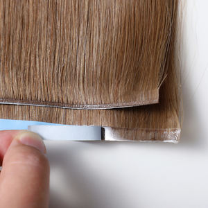 Pita perekat injeksi tak terlihat panjang ekstensi rambut jenius ekstensi rambut keriting kulit PU untuk rambut manusia - Product Image 4