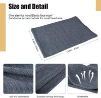 Dofine Cache-cou d'hiver en polaire polyester/spandex coupe-vent, cache-visage, écharpe pour temps froid, accessoire de ski pour hommes et femmes