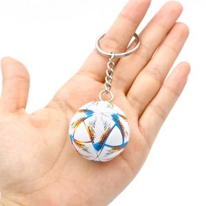 Porte-clés en cuir PU 3D en forme de ballon de football, souvenir, pour hommes, femmes, fans de football, cadeau pour petit ami, pendentif de sac - Product Image 5