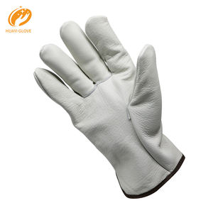 Guantes DE SEGURIDAD DE CUERO personalizados para soldar, piel de cabra, guantes de jardinería para mujeres, guantes de trabajo de cuero para construcción resistente para hombres - Product Image 2