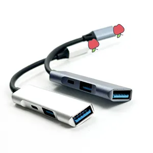 OTG adaptörü USB 3.0 bir üç USB portu şarj göbeği kart okuyucu uzatma özel logo OTG yerleştirme istasyonu iphone